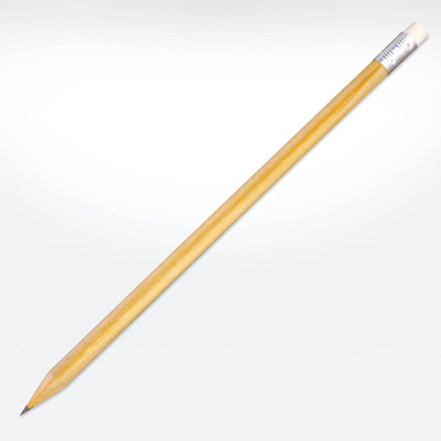 Crayon papier avec gomme personnalisé, Crayon de bois