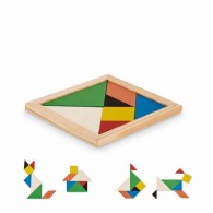 TANGRAM - Puzzle Tangram publicitaire en bois