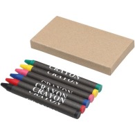Crayons de couleur publicitaires 6 pièces Ayo
