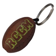 Porte-clés métal ballon de rugby avec logo