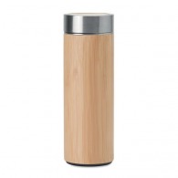 Frasco de bambú / botella con infusor de té personalizable 400 ml