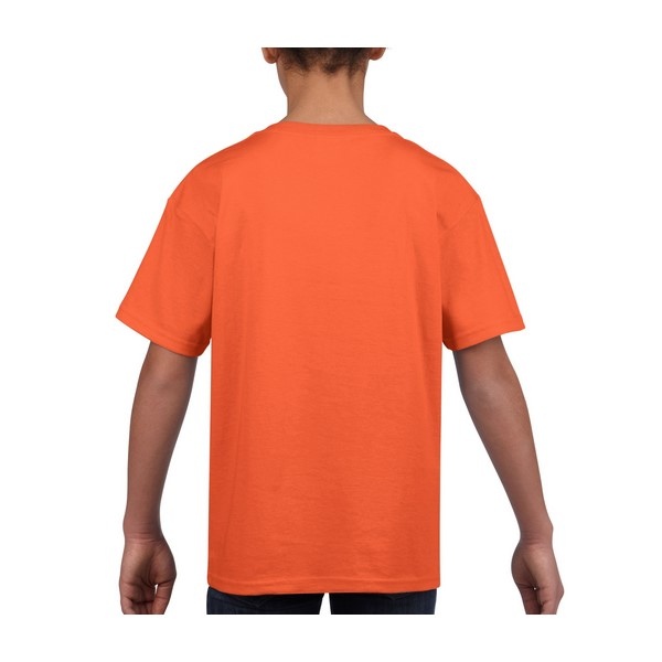 Camiseta naranja algodón peinado marca Gildan | PstyleC
