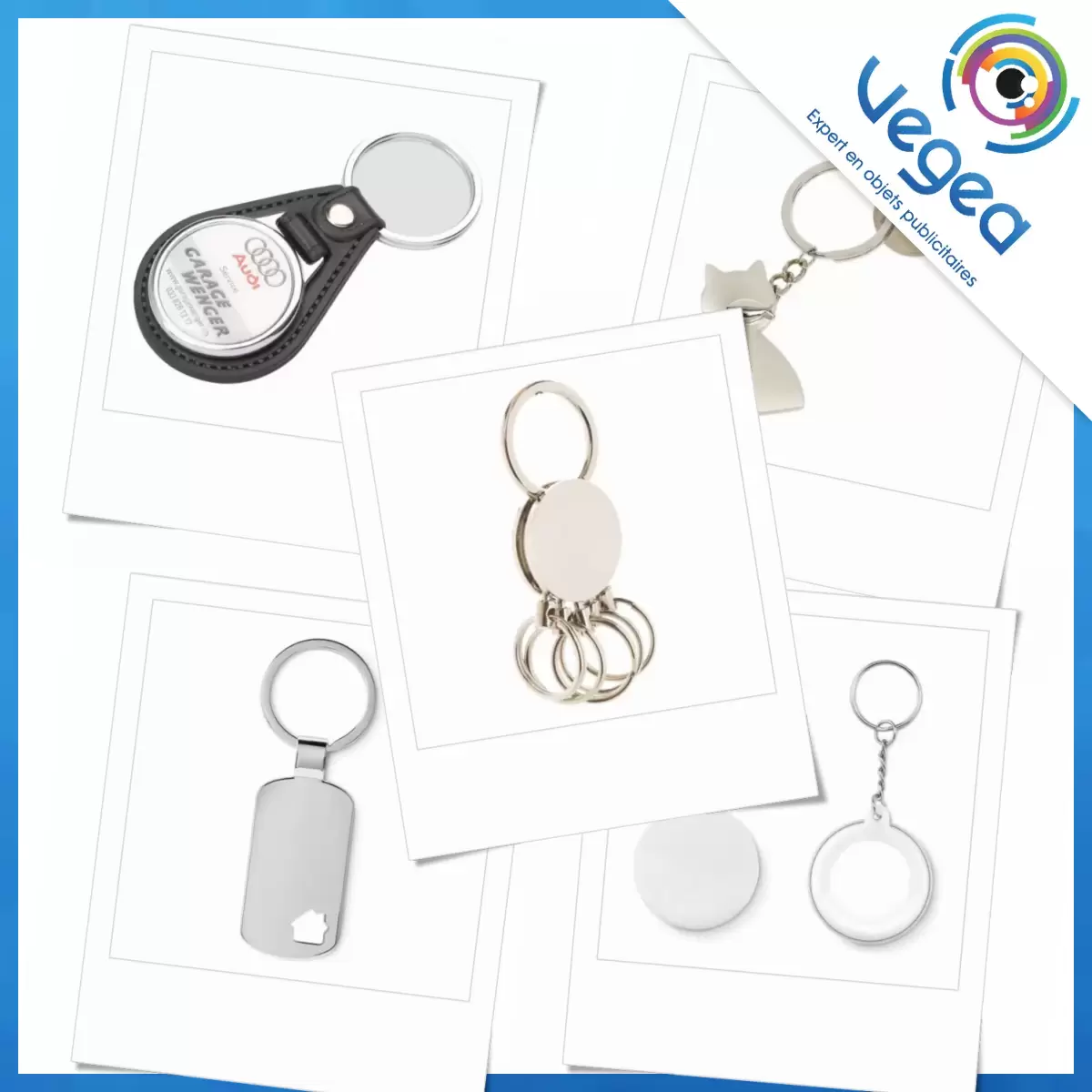 Porte-clés publicitaire en métal, Porte-clés métalliques, personnalisés  avec logo