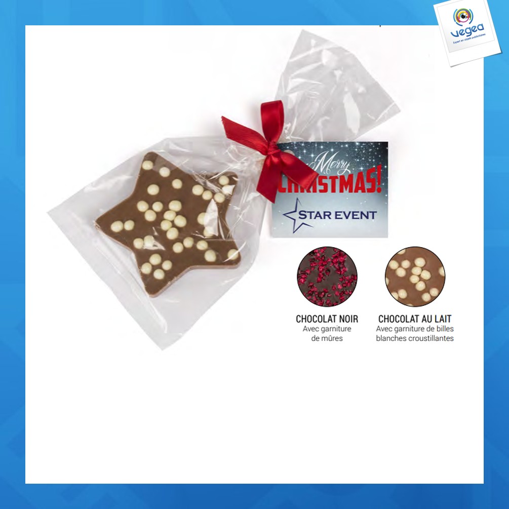 Cartes en chocolat personnalisées, un cadeau de Noël made in