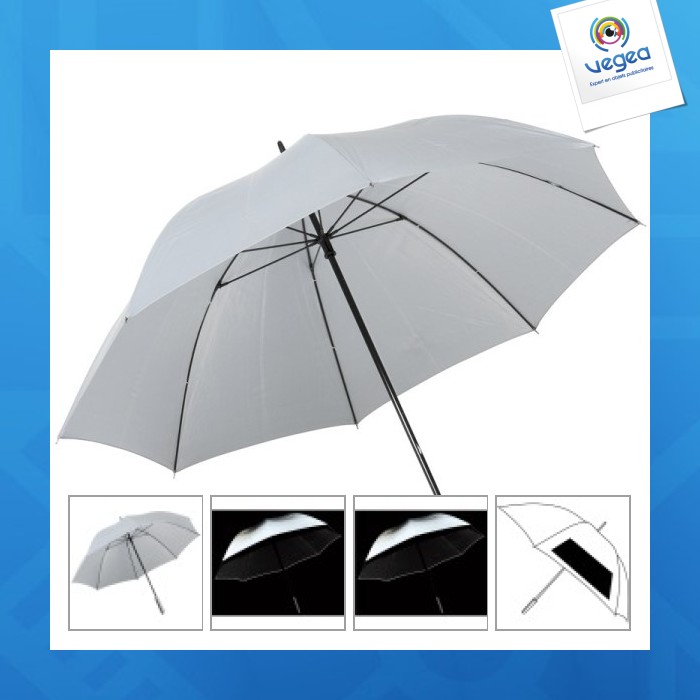 Parapluie golf avec 2 panneaux réfléchissants