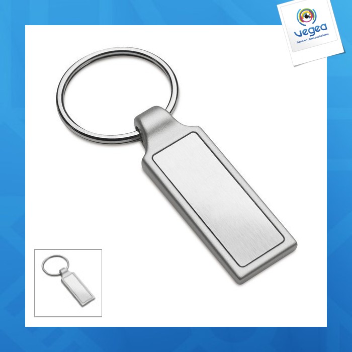 Porte-clés personnalisable rectangulaire et carré métal